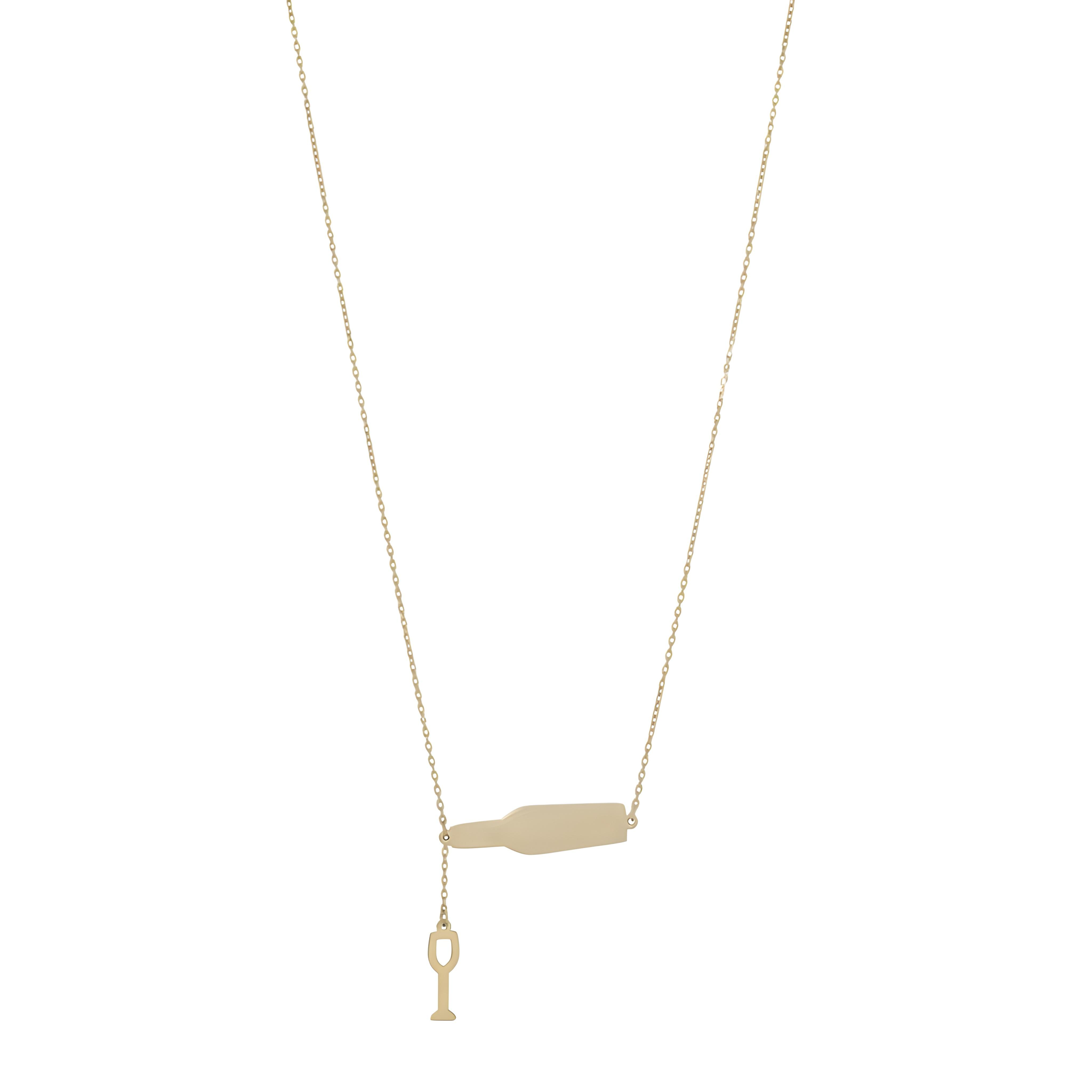 Bottle & Glass Necklace