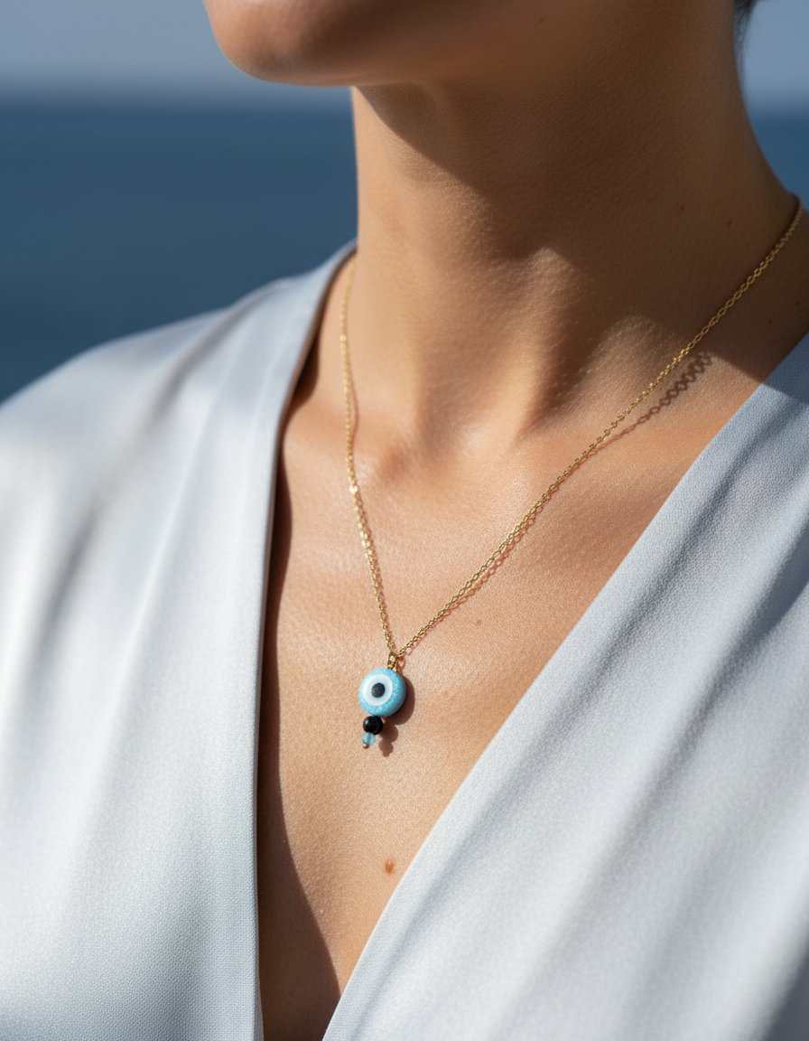 Evil Eye Drop Necklace