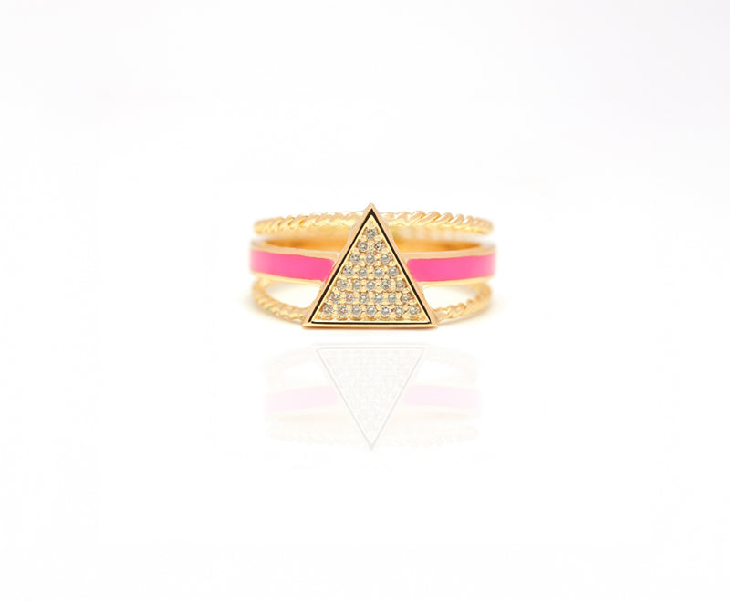 Neon Pyramid Ring