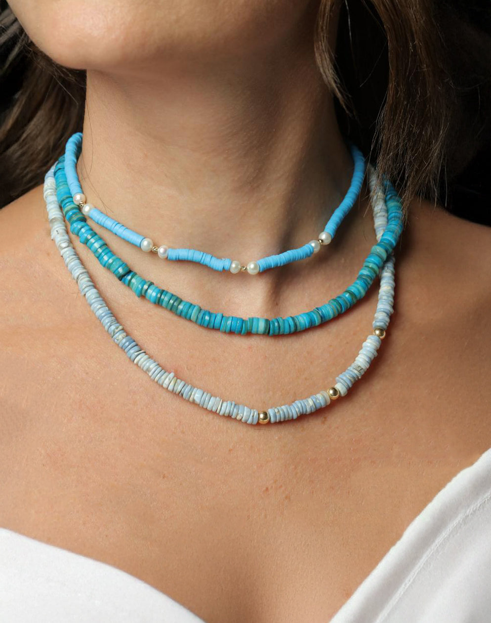 Rondelle Dark Blue Necklace