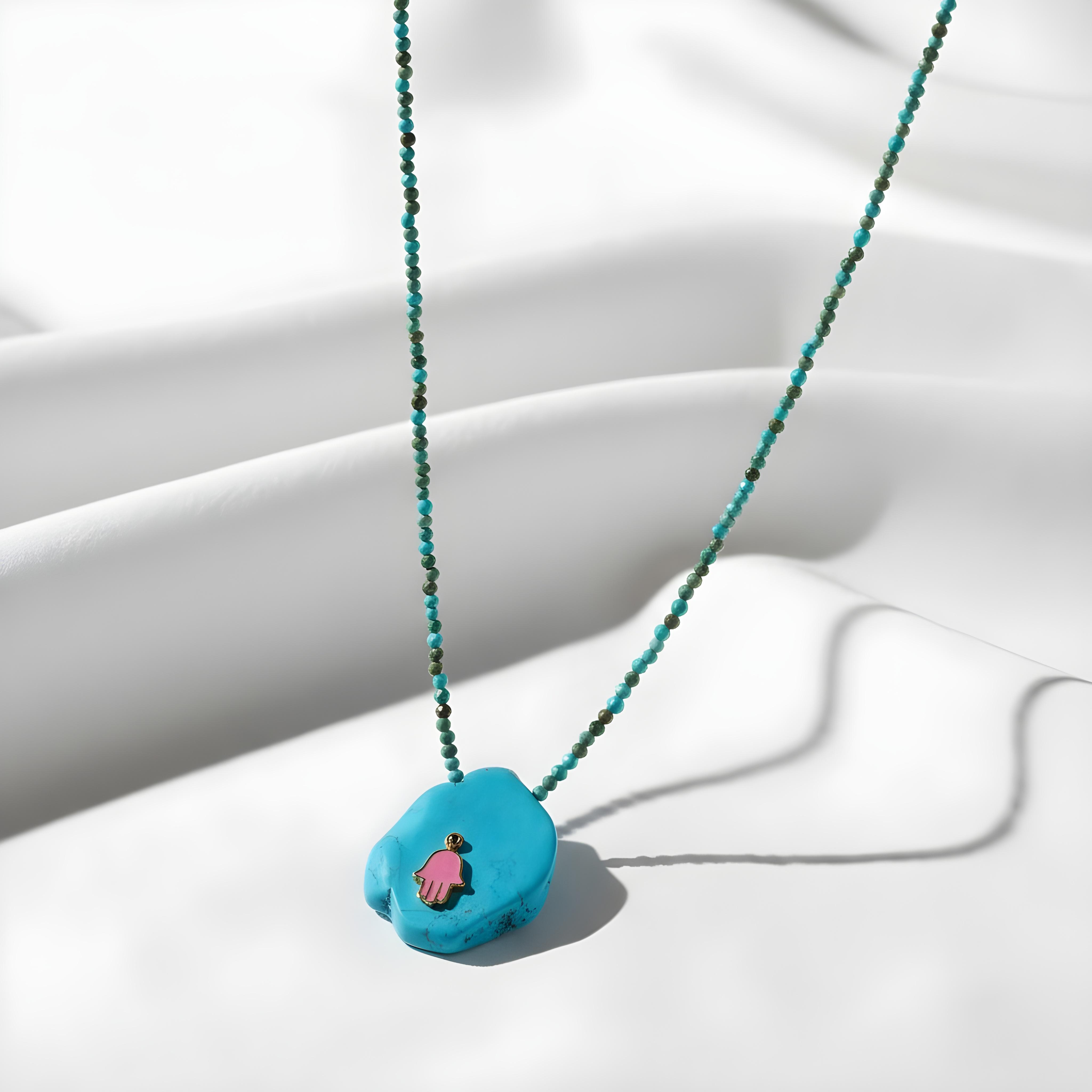 Turquoise Hamsa Necklace