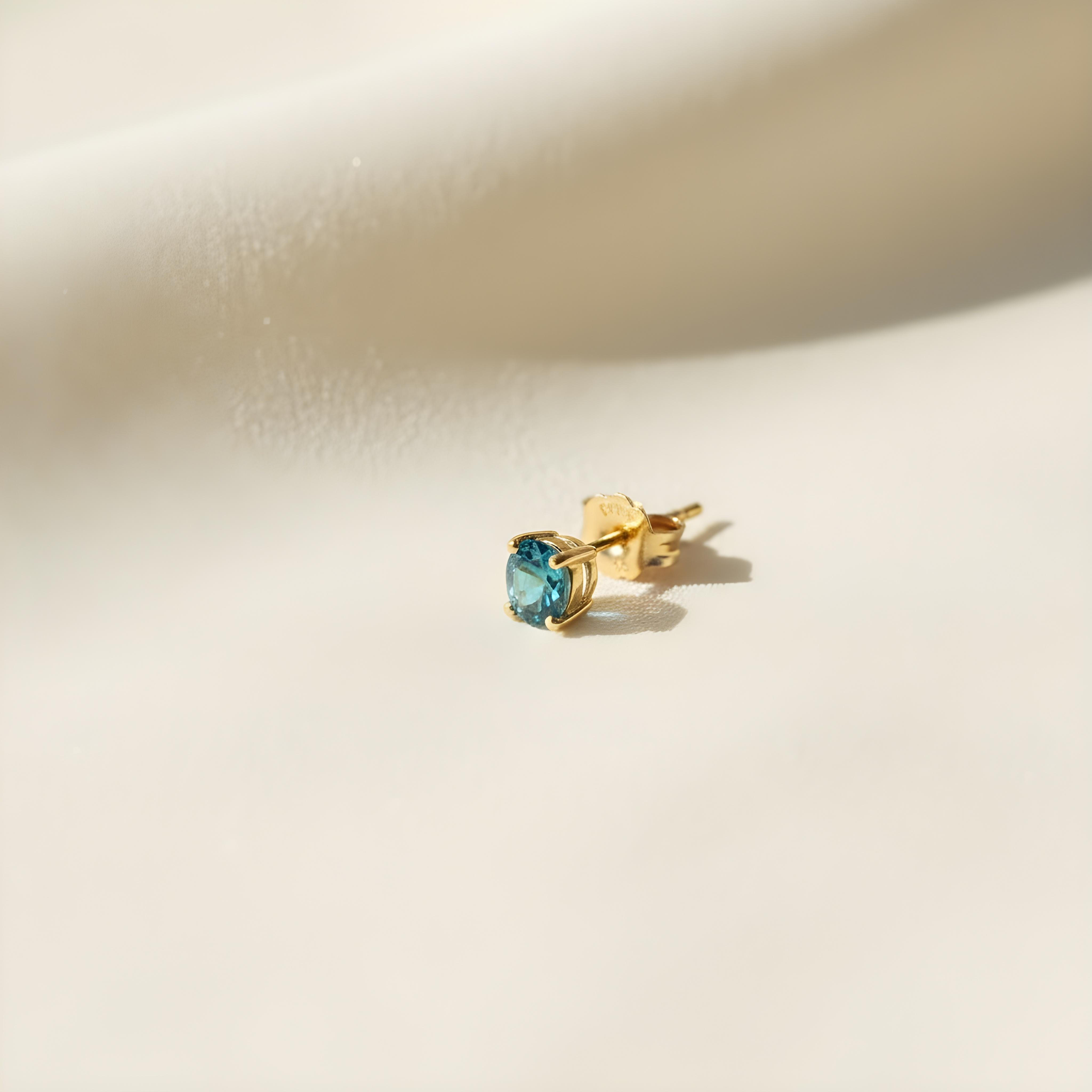 London Blue Stud Earring