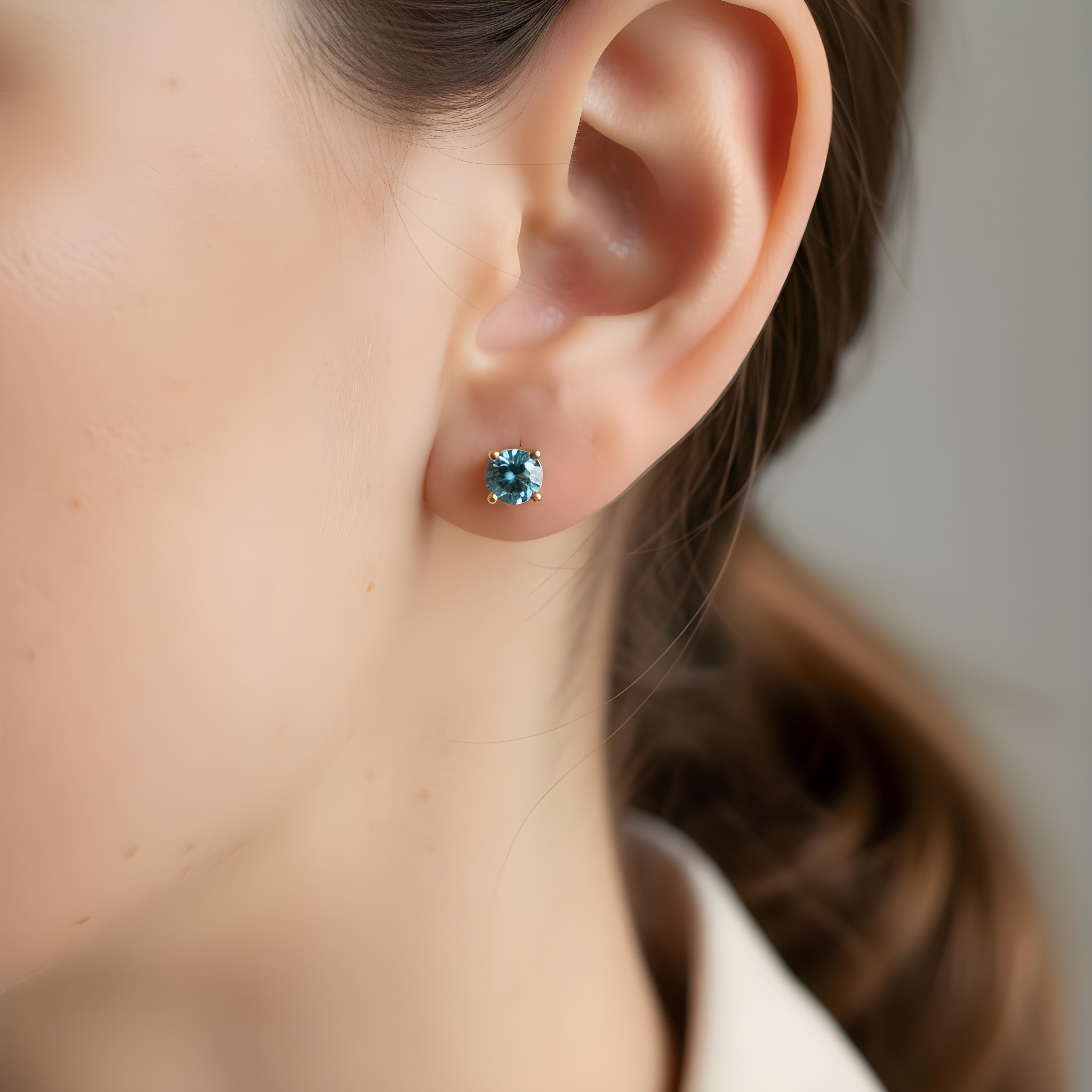 London Blue Stud Earring