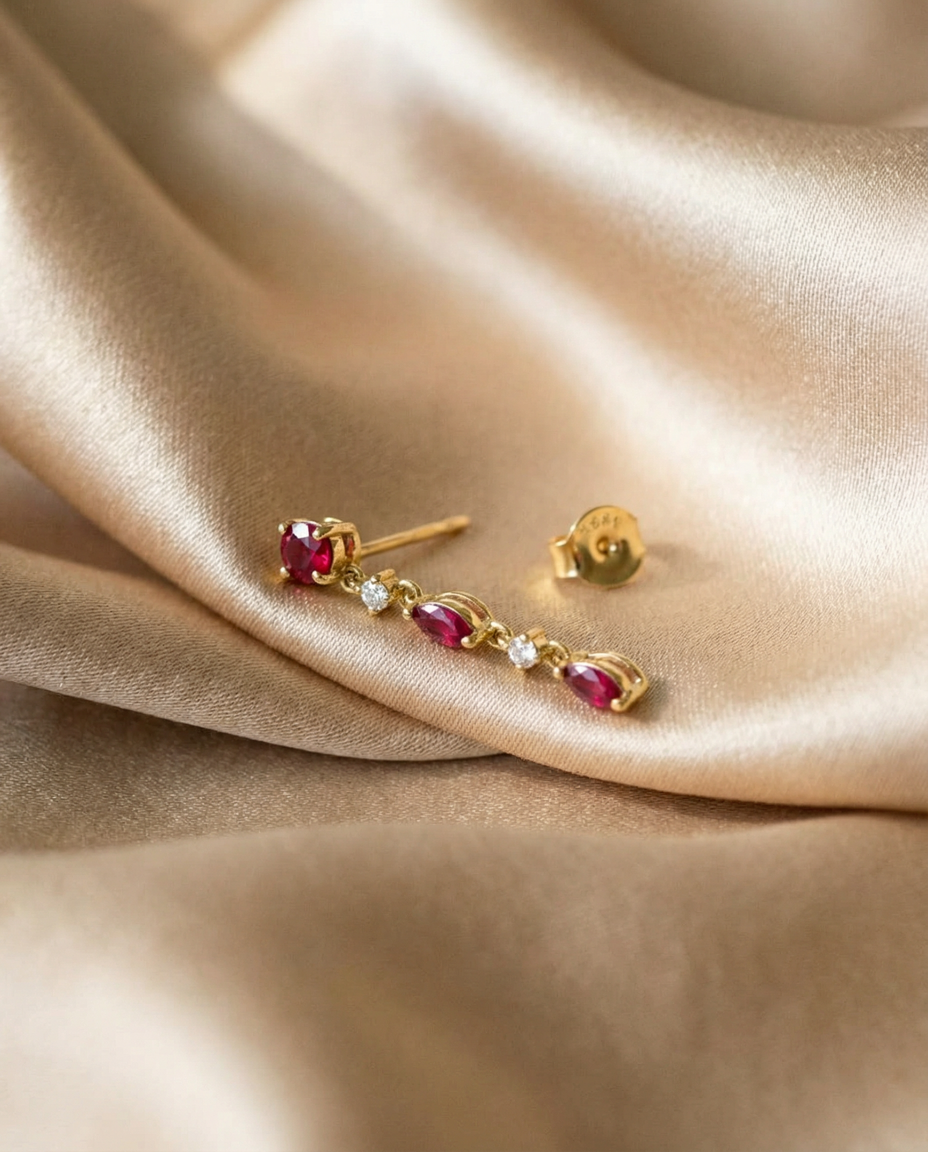 Ruby Whisper Stud Earring