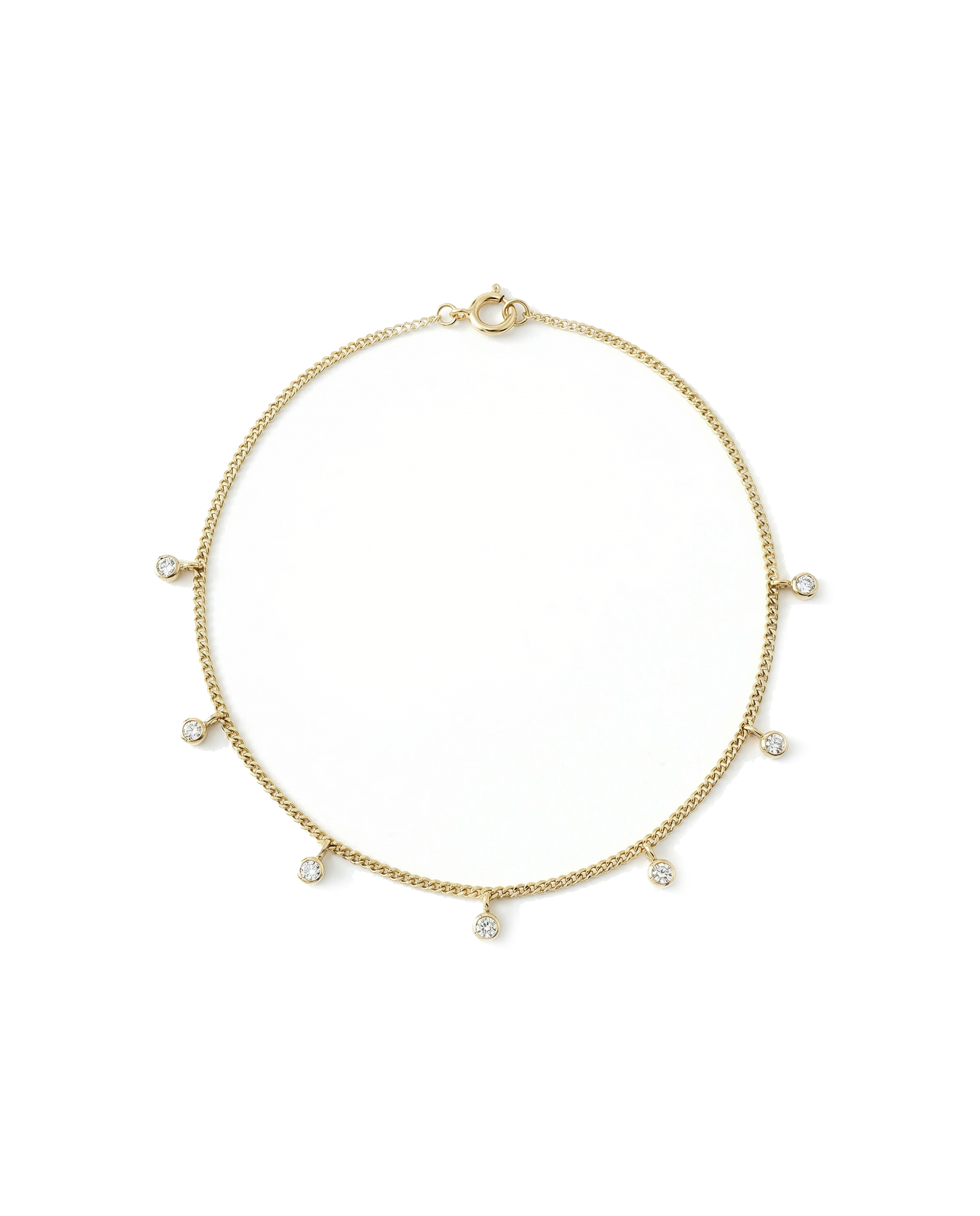 Diamond Drop Chain Necklace