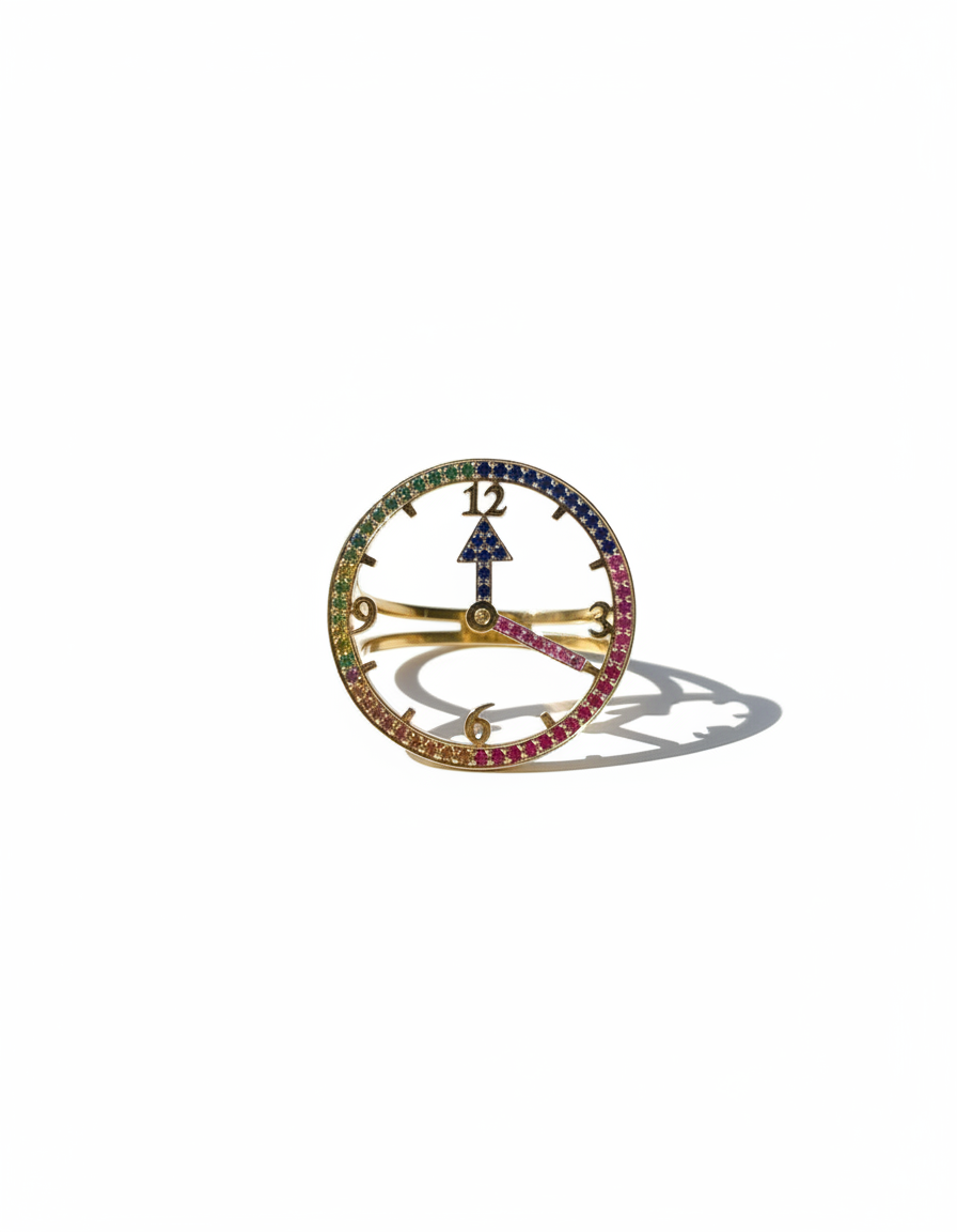 Multicolor Sapphire Watch Ring
