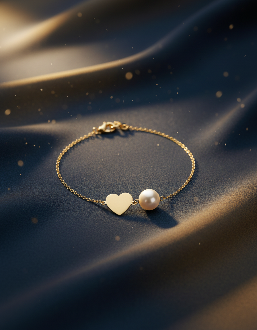 Pearly Heart Bracelet