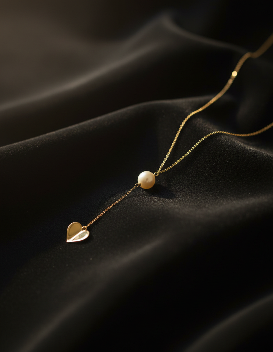 Pearly Heart Necklace