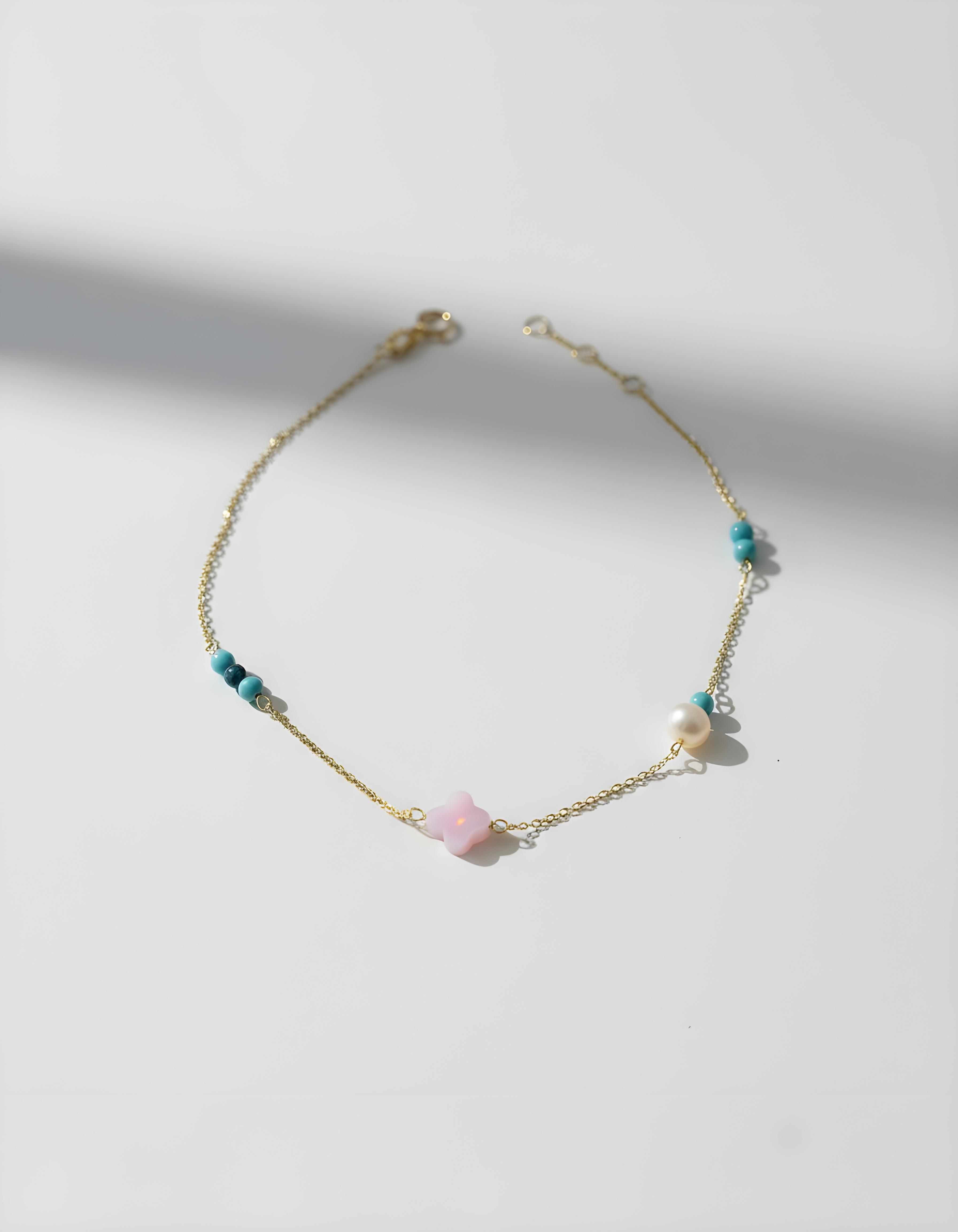 Clover Opal Anklet