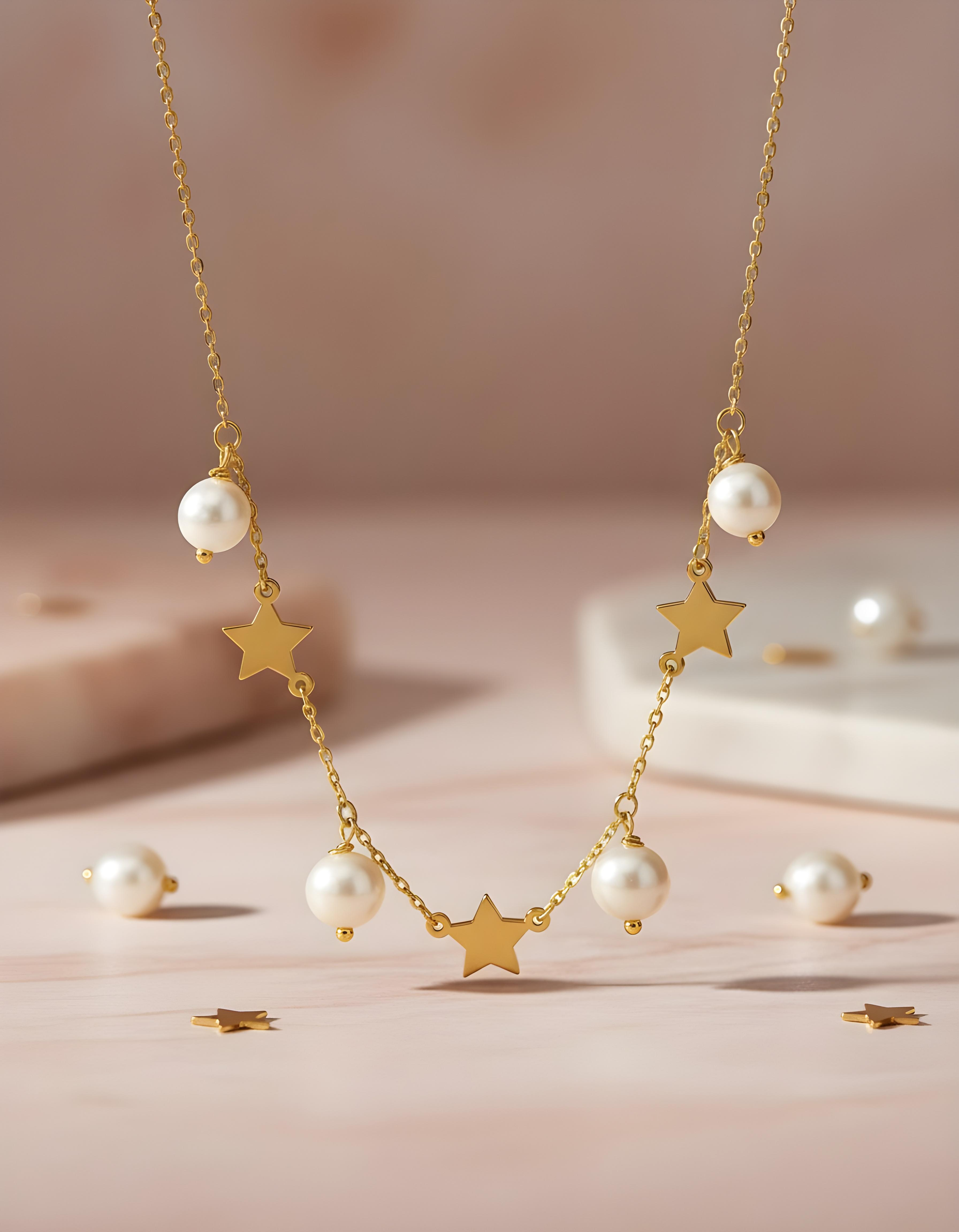 Floating Dance Pearly Necklace