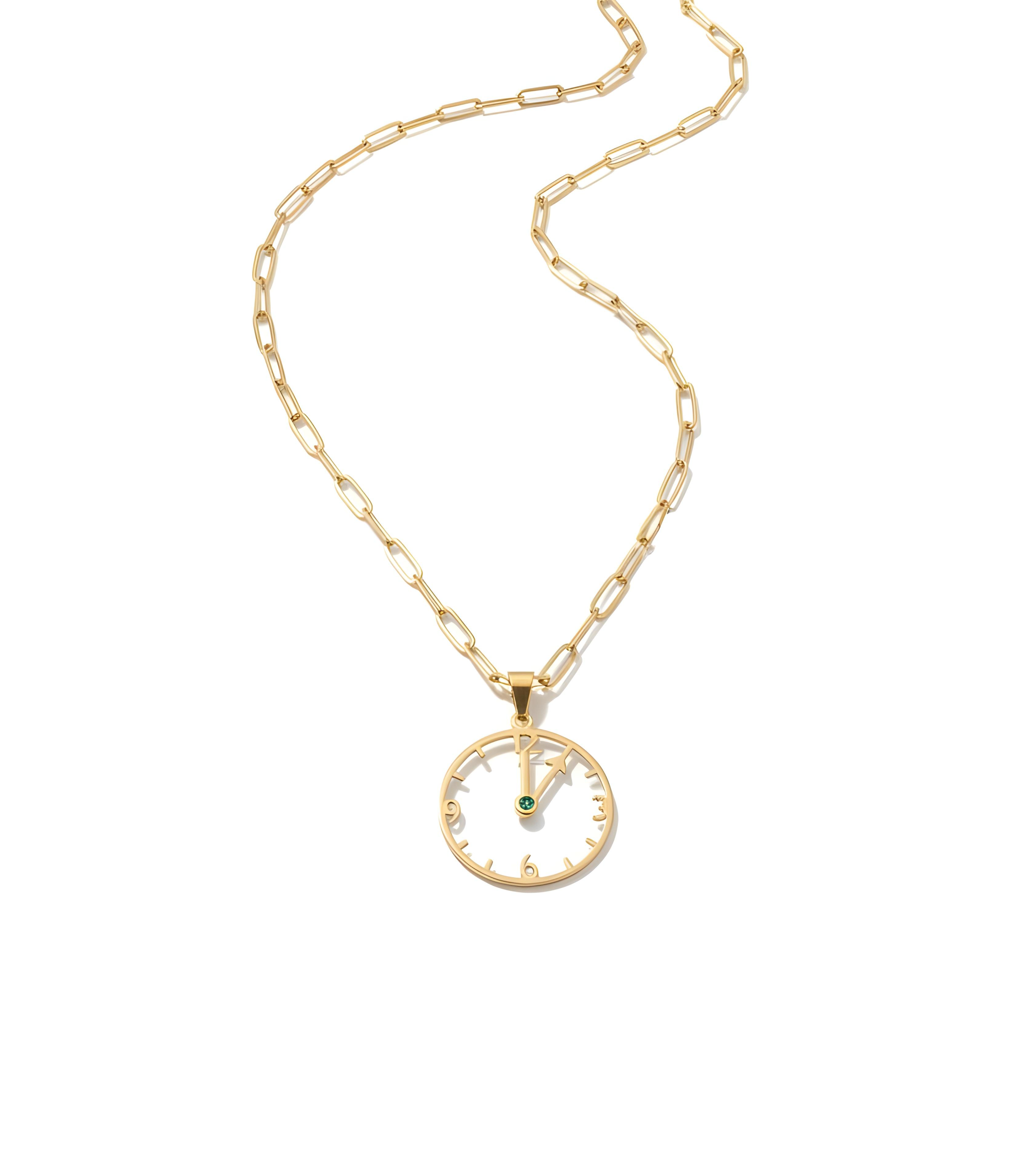 Emerald Watch Necklace