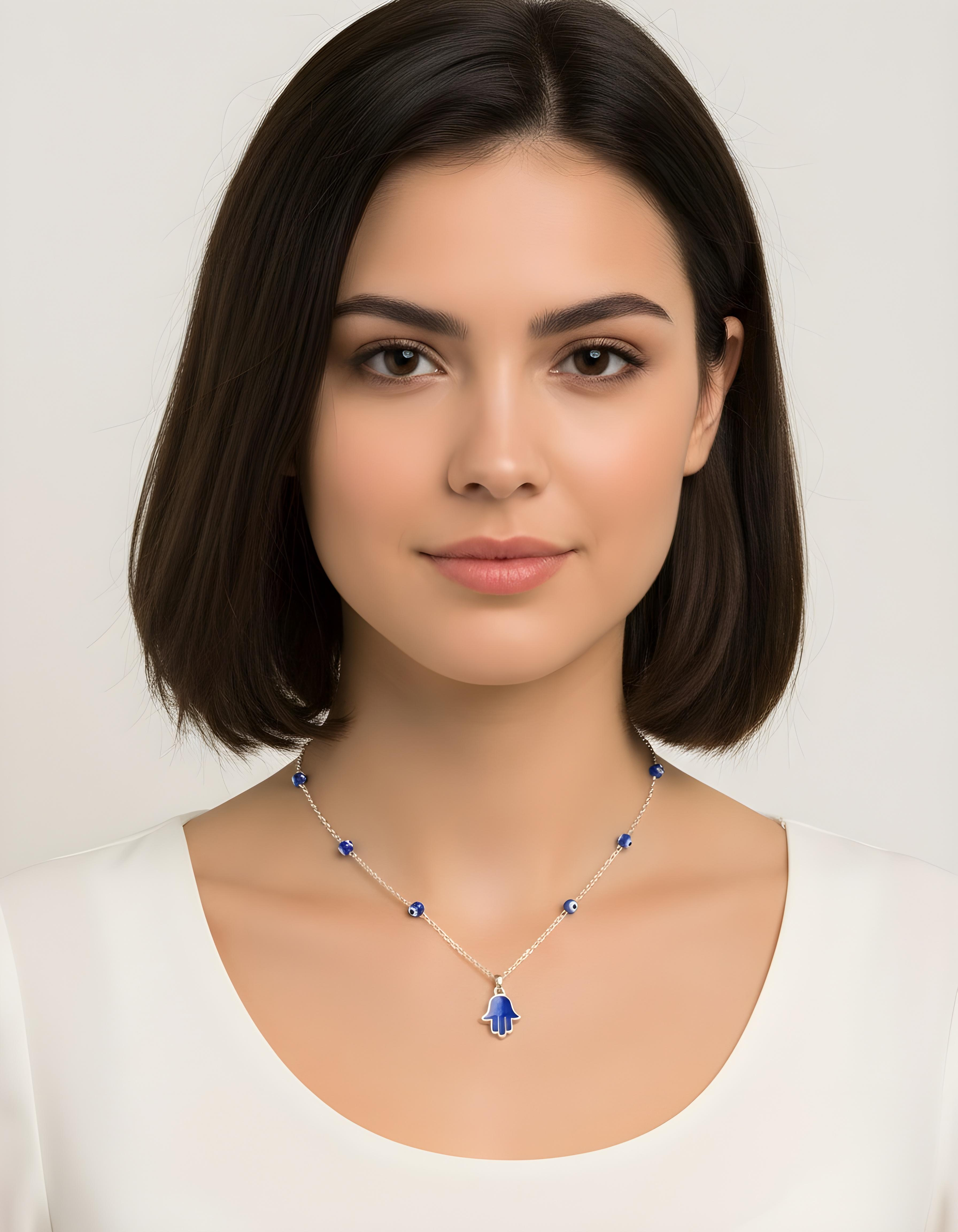 Protection Hamsa Hand Necklace