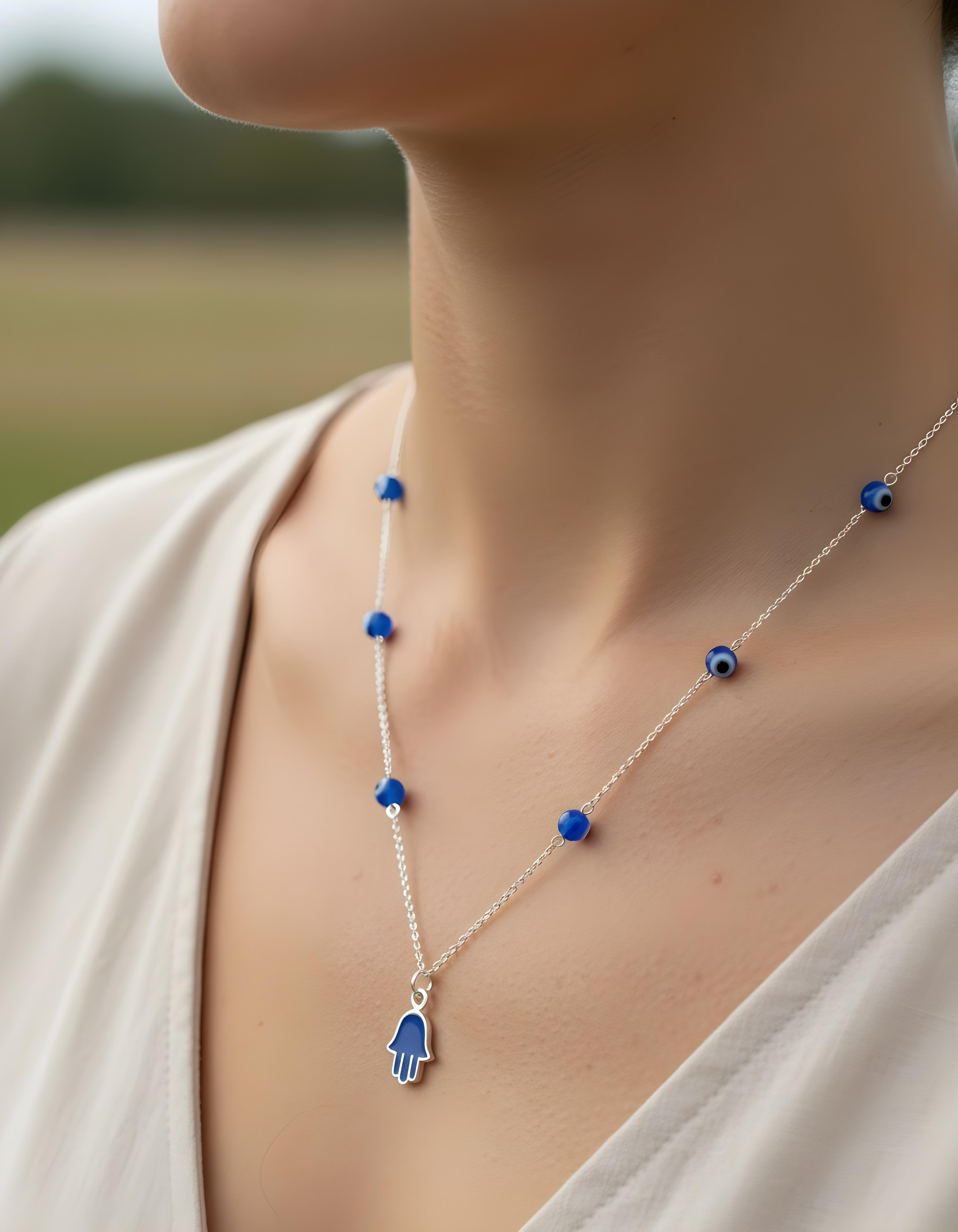 Protection Hamsa Hand Necklace