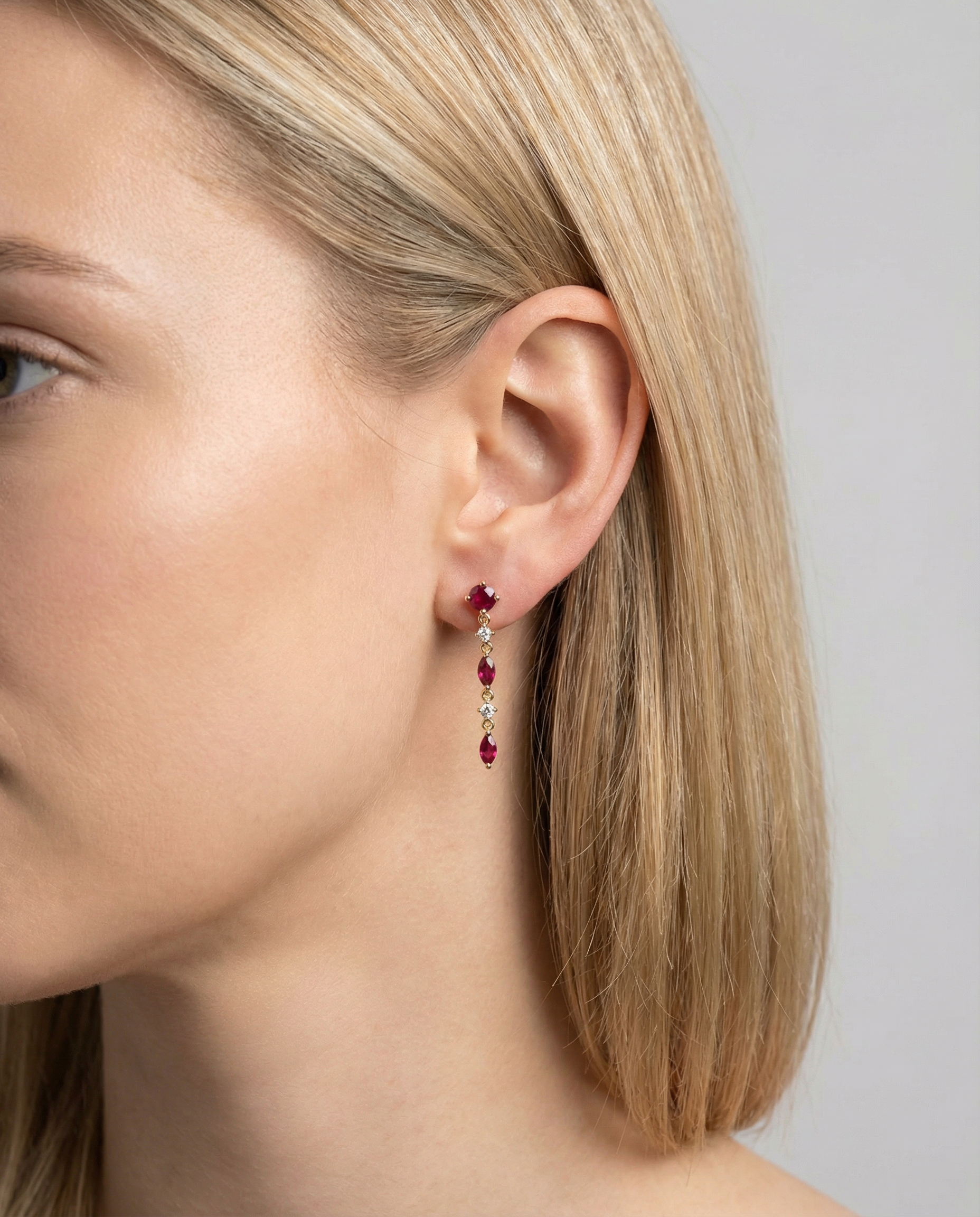 Ruby Whisper Stud Earring