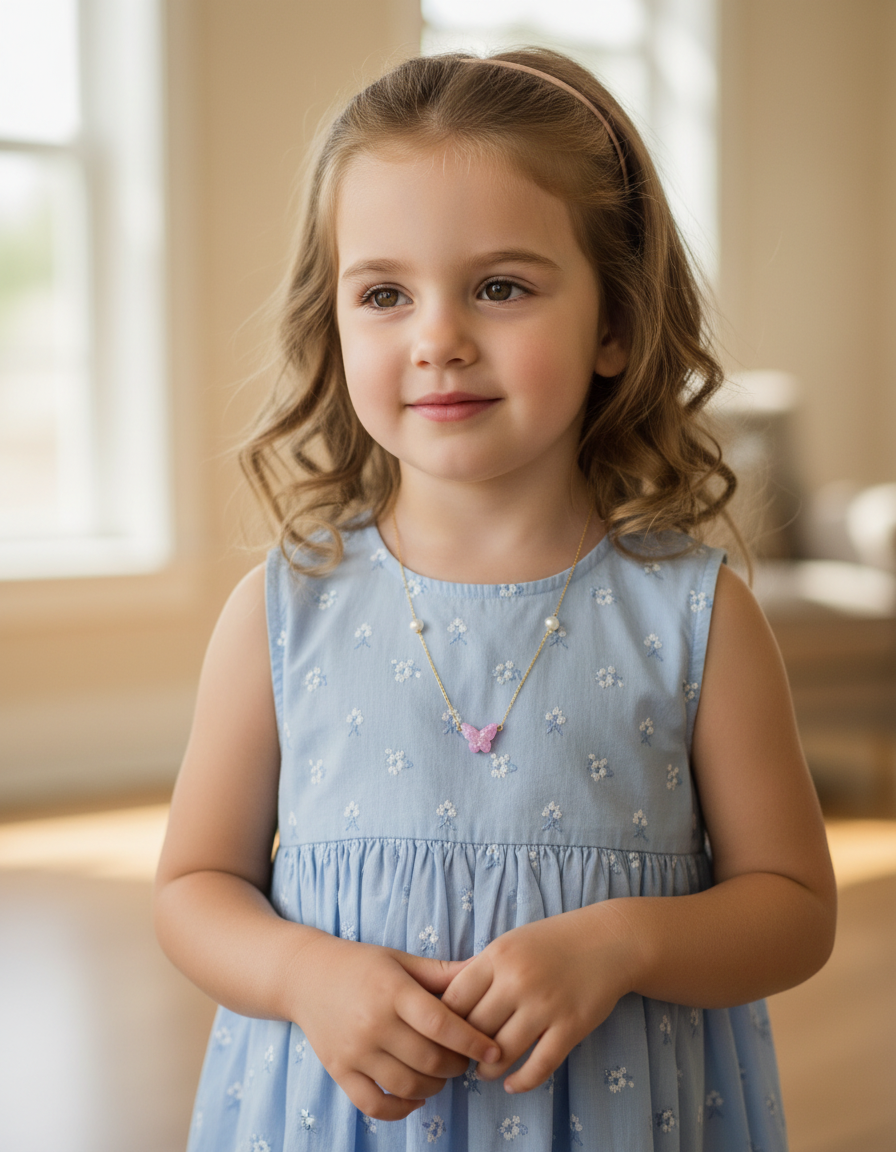 Pearly Butterfly Necklace