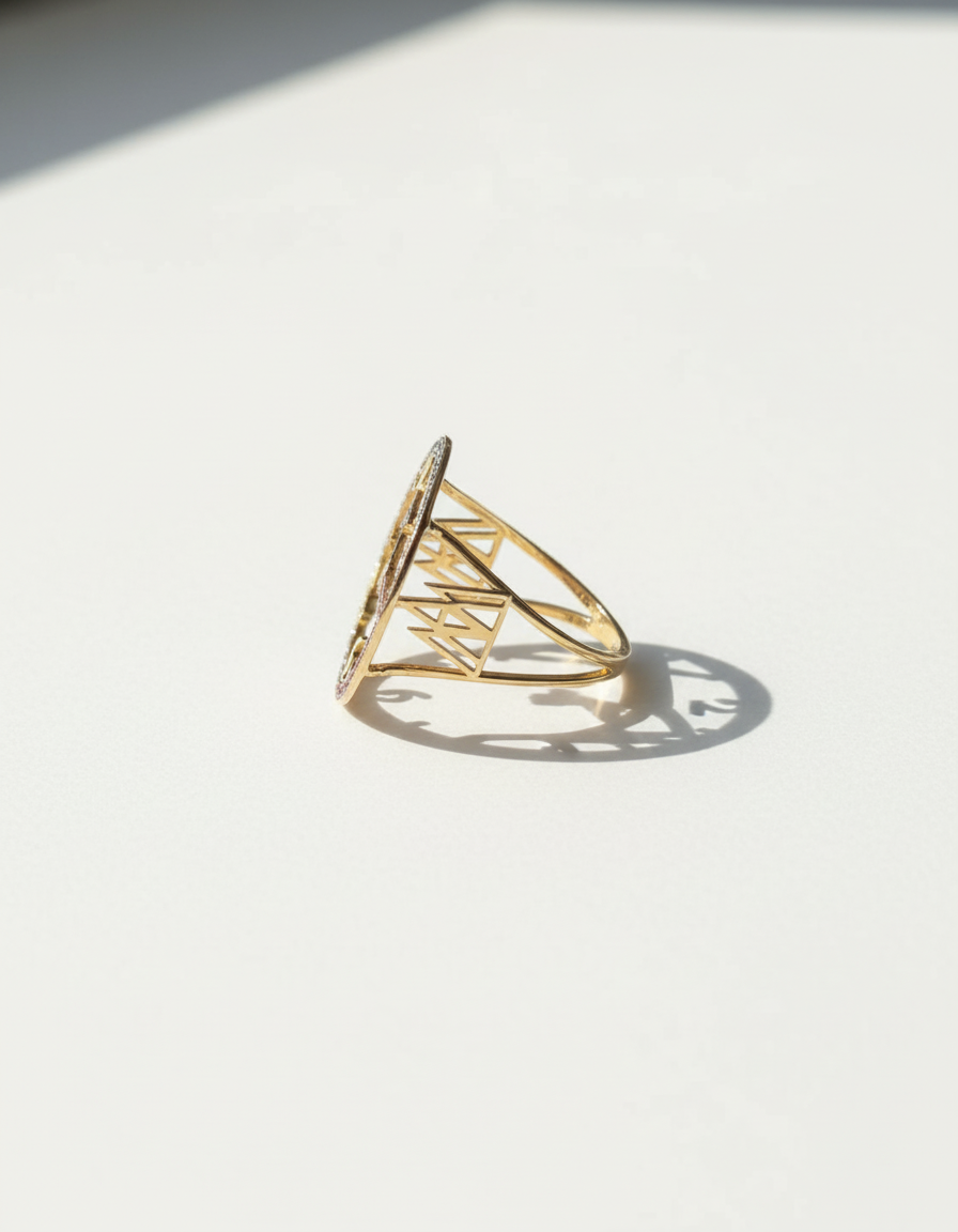 Multicolor Sapphire Watch Ring