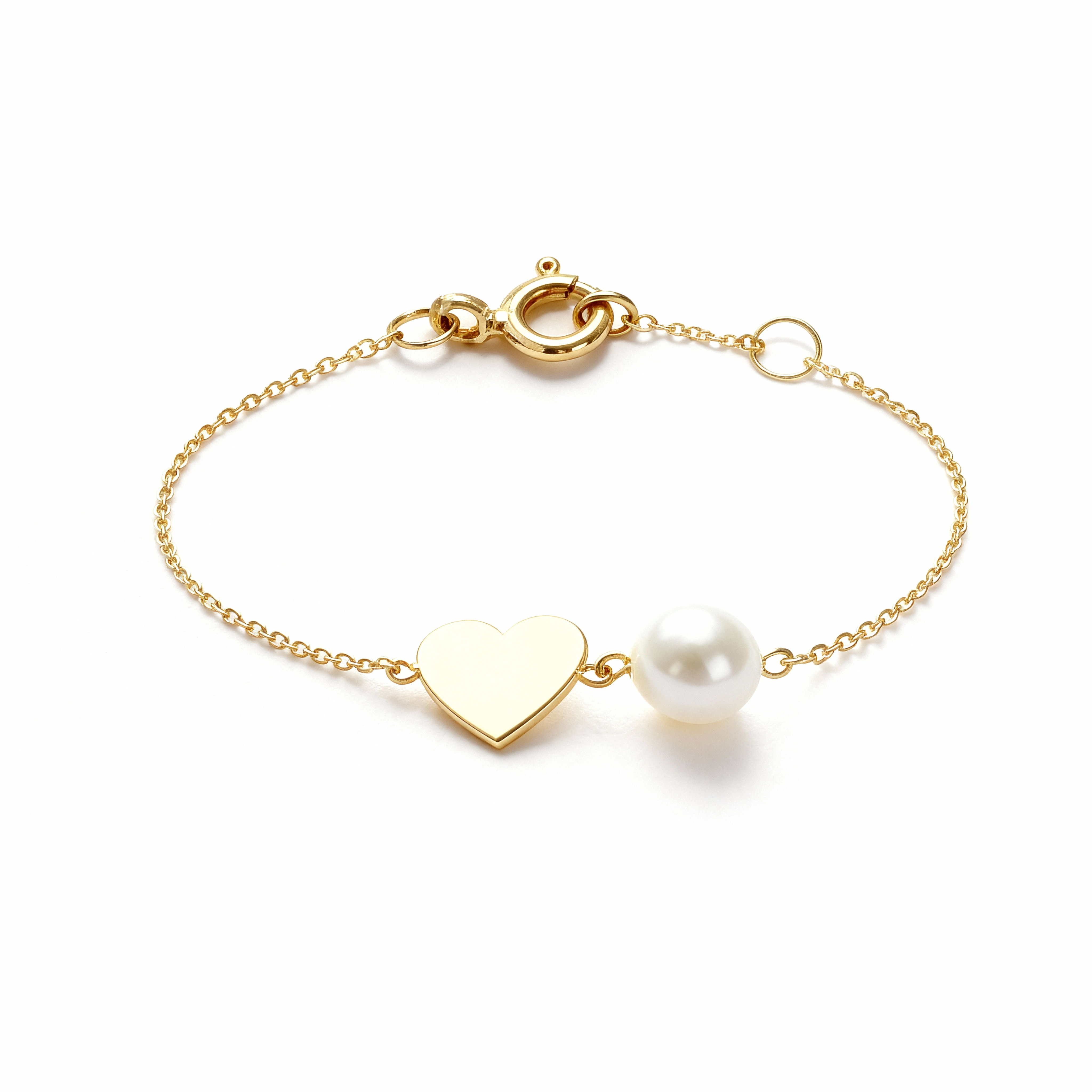 Pearly Heart Bracelet
