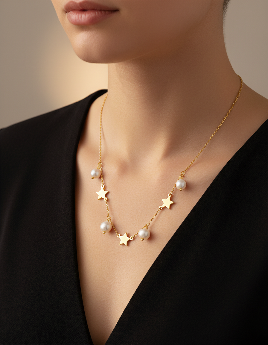 Floating Dance Pearly Necklace