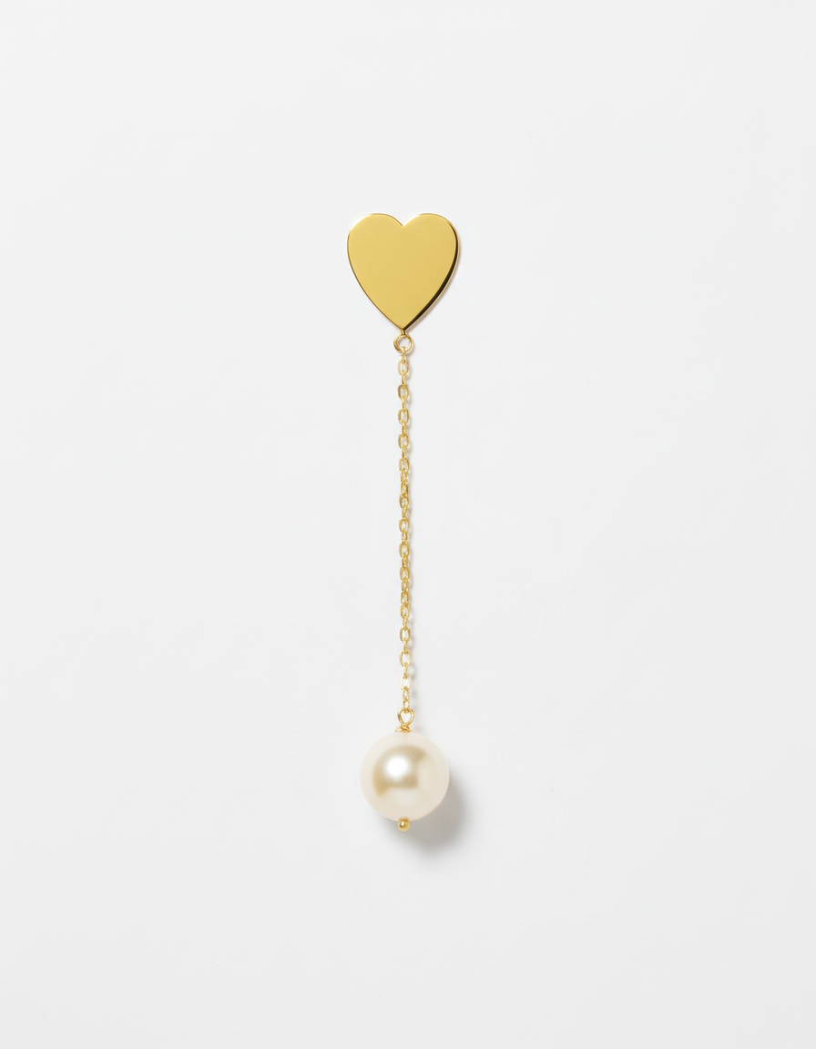 Pearly Heart Earrings