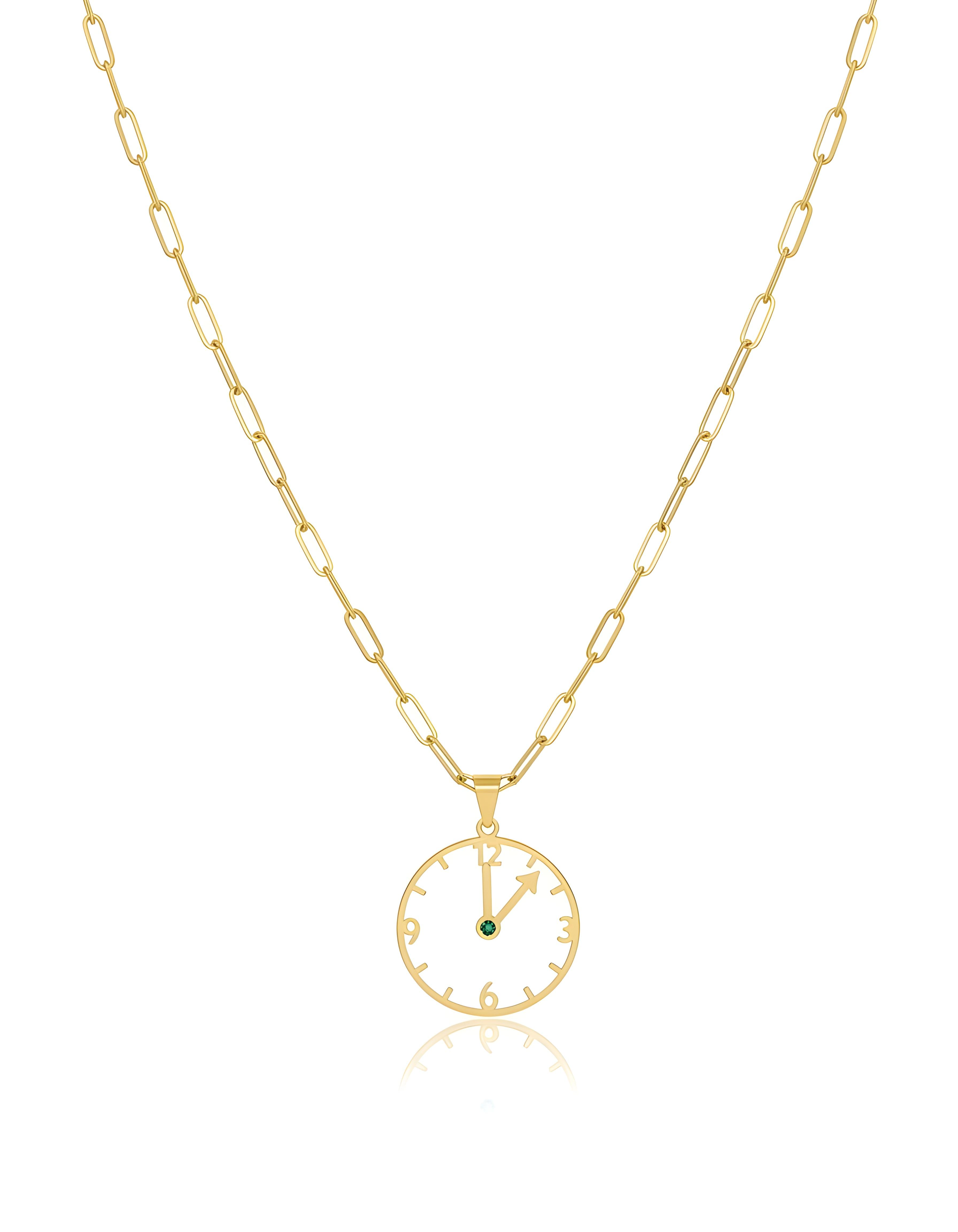 Emerald Watch Necklace